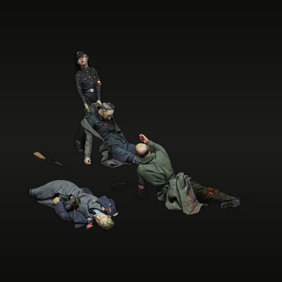 WWII German SA Paramilitary Street Assault Scene 1/35 Resin Diorama Kit - unpainted resin model kit