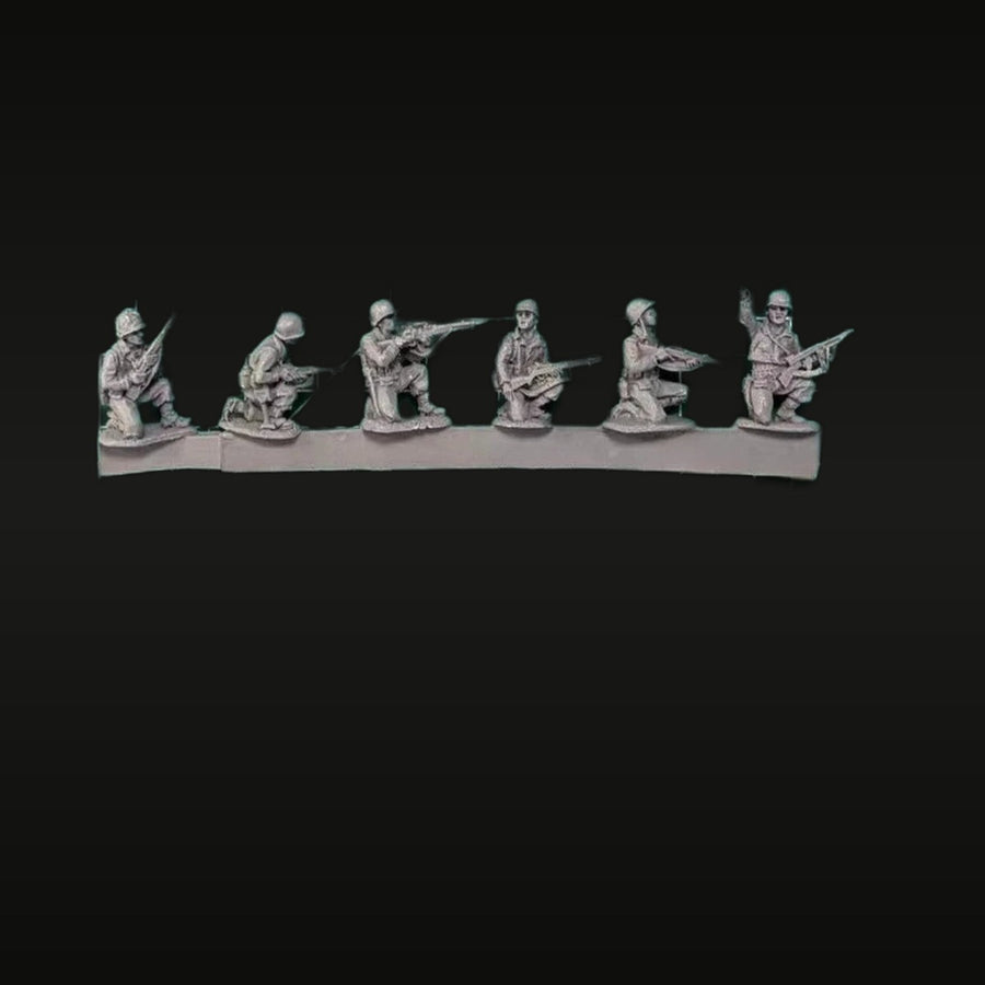 WWII US Infantry Squad 1/72 Scale 6-Figure Resin Model Kit - unpainted resin model kit