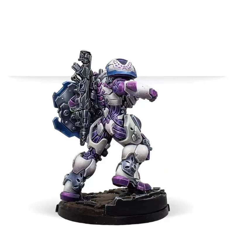 Sci-Fi Caskuda vs Maximus Power Armor Duel 28mm Resin Figure Set Kit - resin model view 3