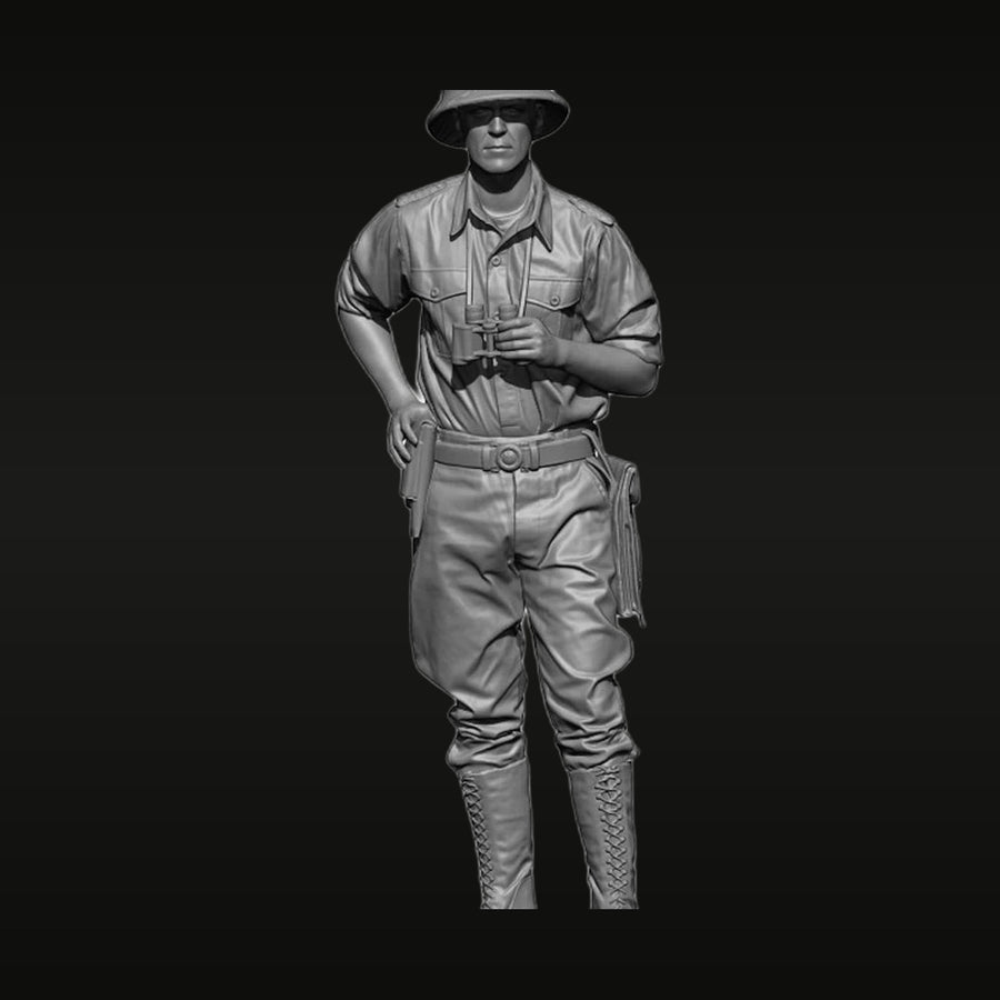 WWII German DAK Commander 1/35 Scale Resin Figure Kit - unpainted resin model kit