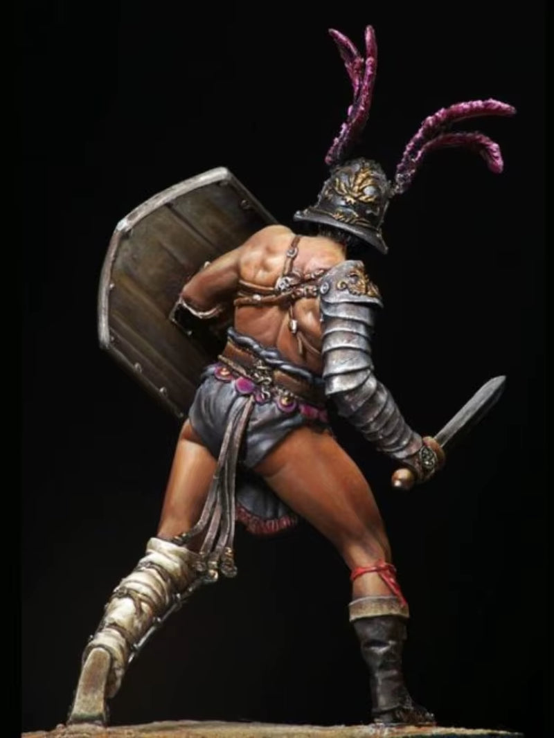 Ancient Roman Female Gladiator Warrior 75mm Resin Bust Kit - resin model view 3
