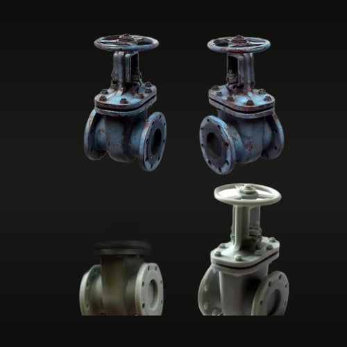 Industrial Valve Gate Kit Set Resin Miniature 1/35 Scale Diorama