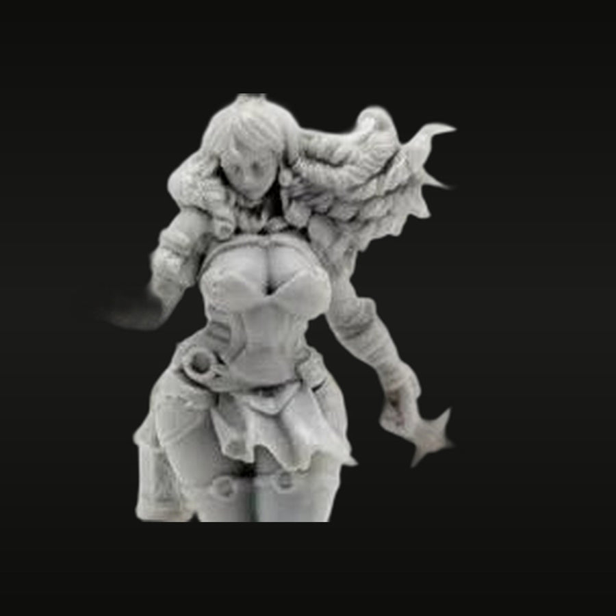 Kingdom Death Long-Haired Assassin Dual Blade Resin Figure Kit - unpainted resin model kit