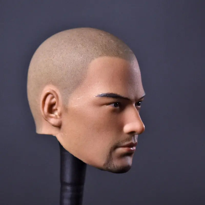 1/6 Scale Holy Monk Head Sculpt PVC Bald Man Asia Head Carving Model Fit 12'' Male Soldier Action Figure Body Dolls Toy