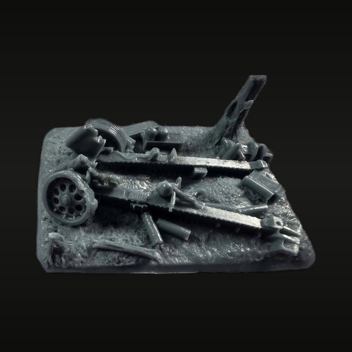 Battle-Damaged Artillery Battery 1/72 Resin Terrain Diorama Kit