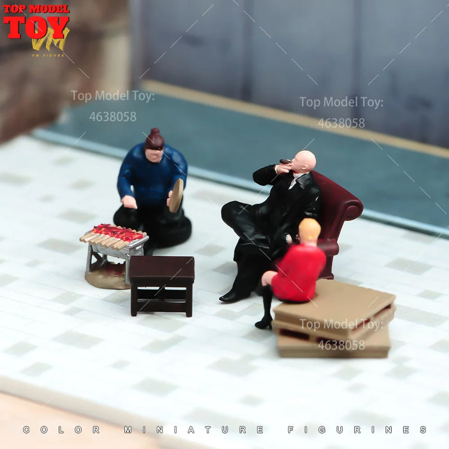 1/64 Scale Pink Resin Diorama Table Accessory Kit - resin model view 3