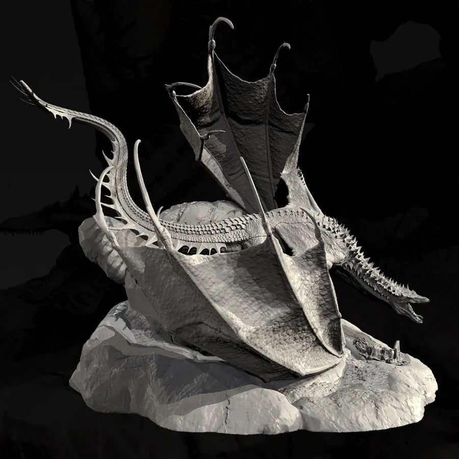 Dragon with Red Wings 85mm Resin Figure Kit - resin model view 4