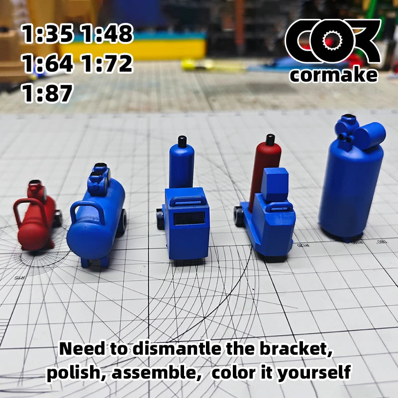 Assembly Welding Machine Gas Welding Machine Air Compressor Air Pump Sand Table Diorama Scale Model Kit 1/35/48/64/72/87
