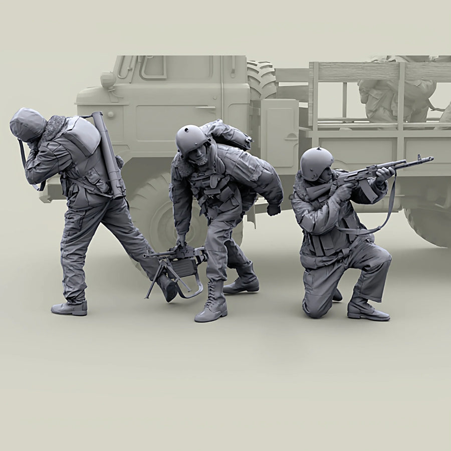 WWII German Panzergrenadier Squad MG42 Team 1/35 Resin Figure Kit - resin model view 2