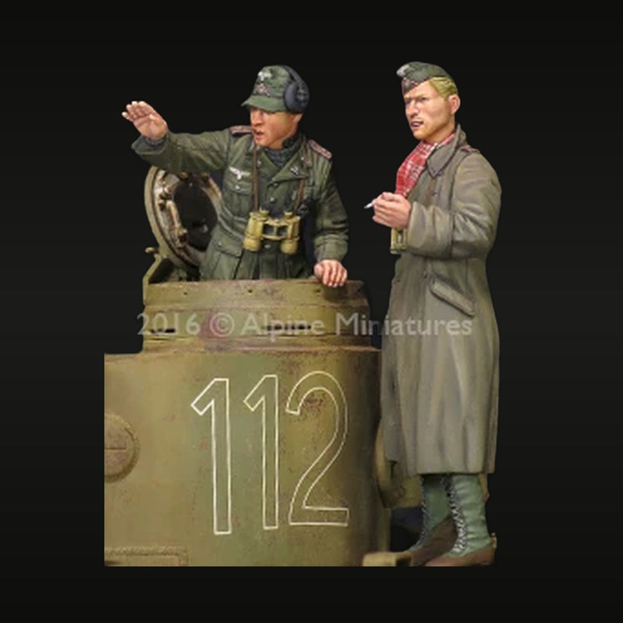 WWII British Tank Commander and Officer North Africa 1/35 Resin Figure Set - unpainted resin model kit