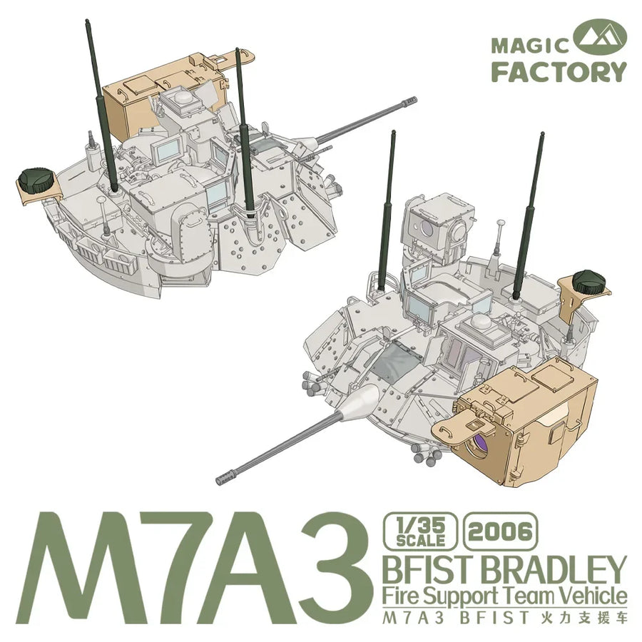 Plastic Scale Model Kit 1/35 MF-2006 M7A3 BFIST Fire Support Vehicle, for Birthday Toys, Collectible Gifts
