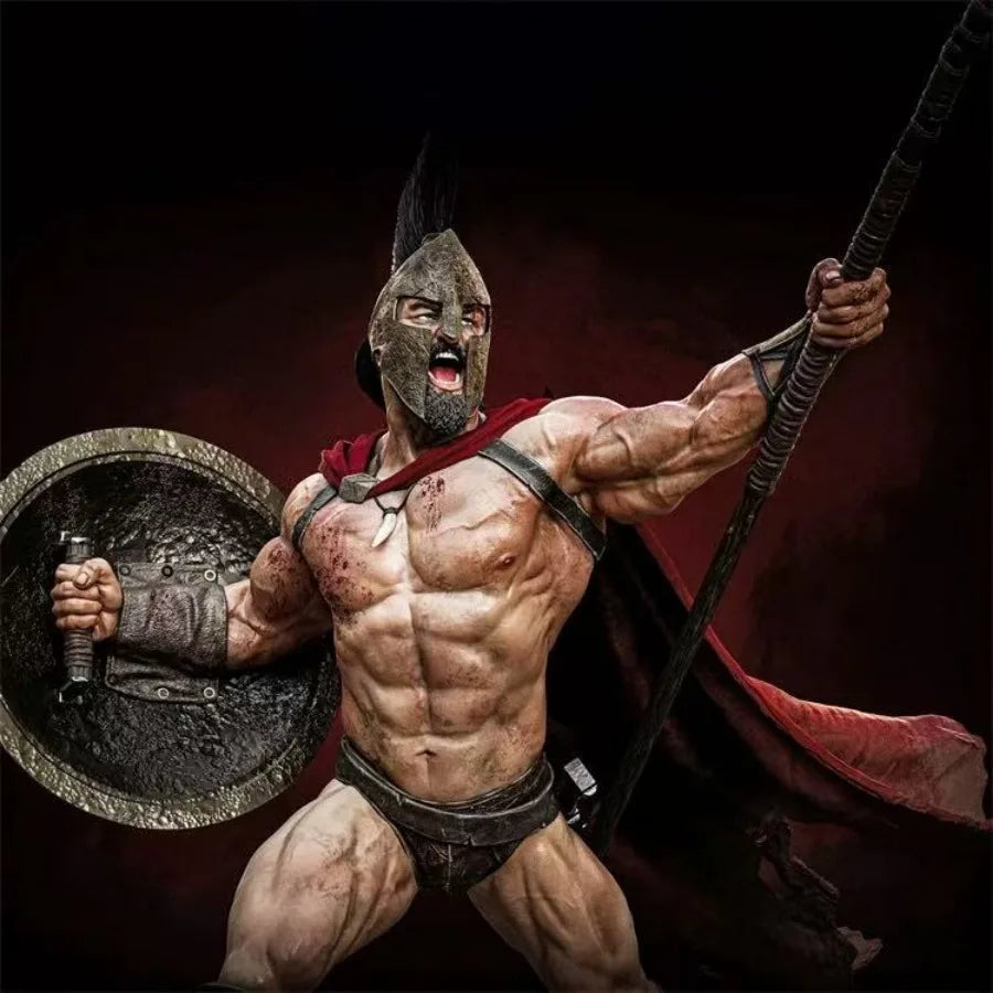 Ancient Greek Spartan King Bust with Shield 1/24 Resin Kit - resin model view 3