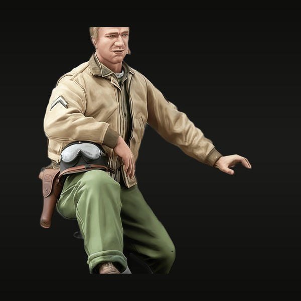 WWII US Army Tank Crew / Soldier with Field Jacket 1/16 Resin Figure
