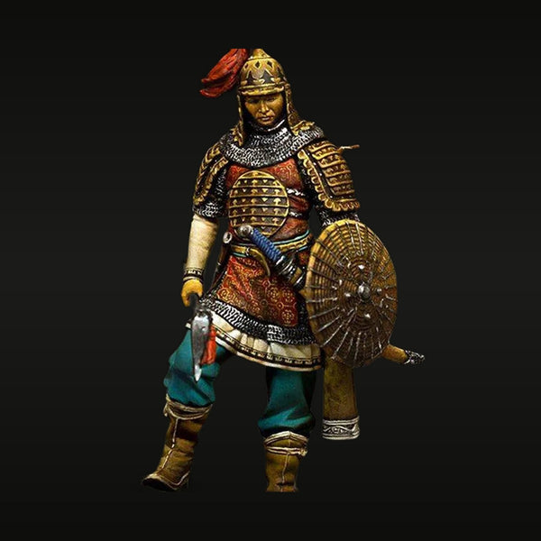 Medieval Mongolian Warrior with Lamellar Armor 1/24 Resin Figure