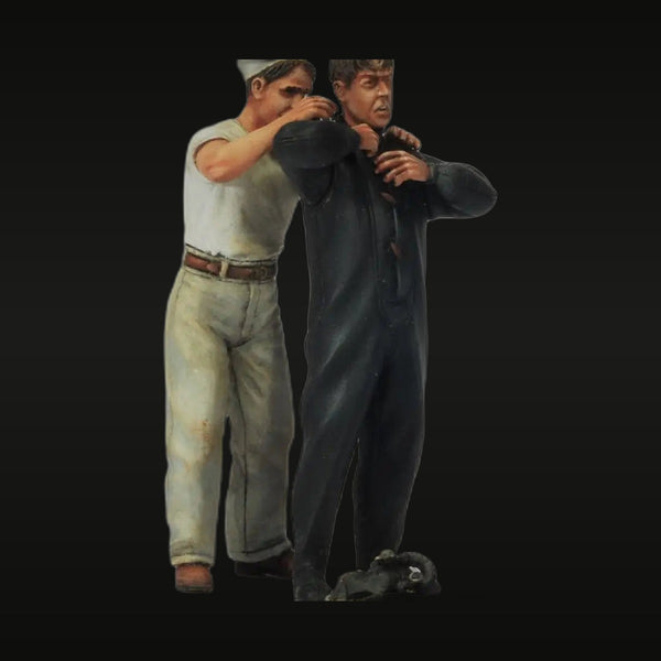 1950s Blue Collar Worker & Businessman Fight Scene 1/35 Resin Figure Set