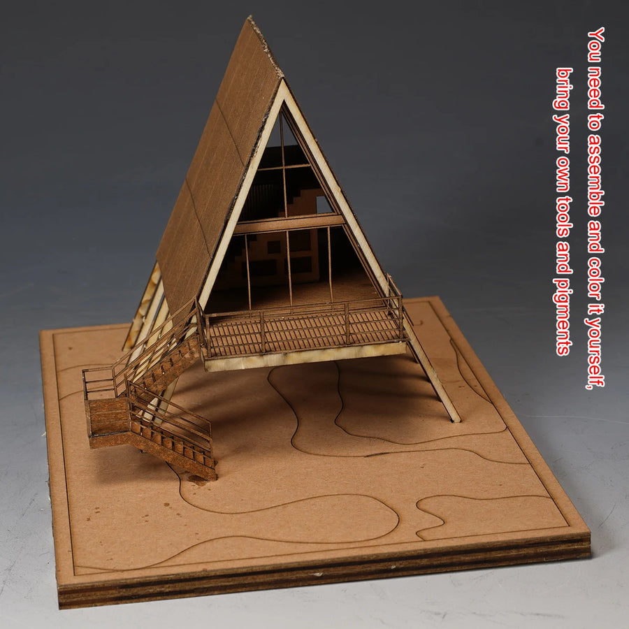 Assembly Architectural Building Model Sand Table Country House Streetscape Diorama Scale Model Kit Display Base Stand 1/72