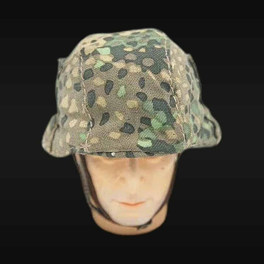 WWII German Splinter Camo Helmet Cover 1/6 Scale Resin Bust Accessory - unpainted resin model kit