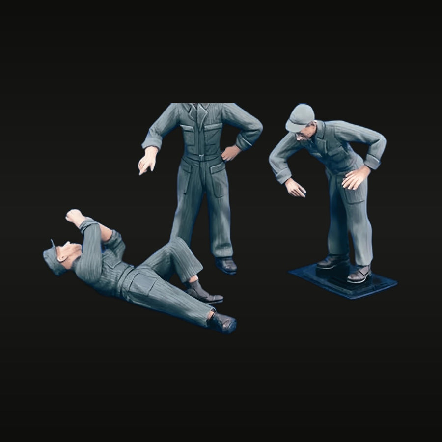 Modern Military Mechanics 3-Figure Set 1/35 Resin Kit - unpainted resin model kit