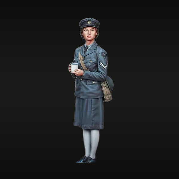 WWII RAF Female Service Member with Mug 1/32 Resin Figure Kit