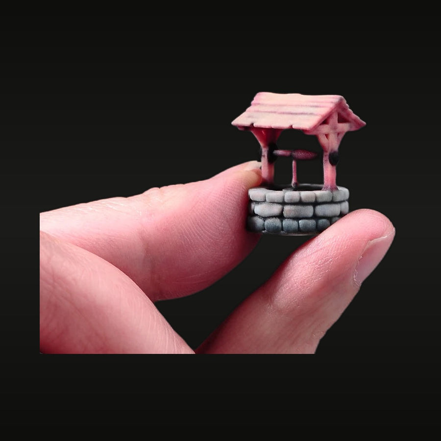Chinese Courtyard Water Well & Tank Accessories 1/64 Resin Diorama Kit - unpainted resin model kit