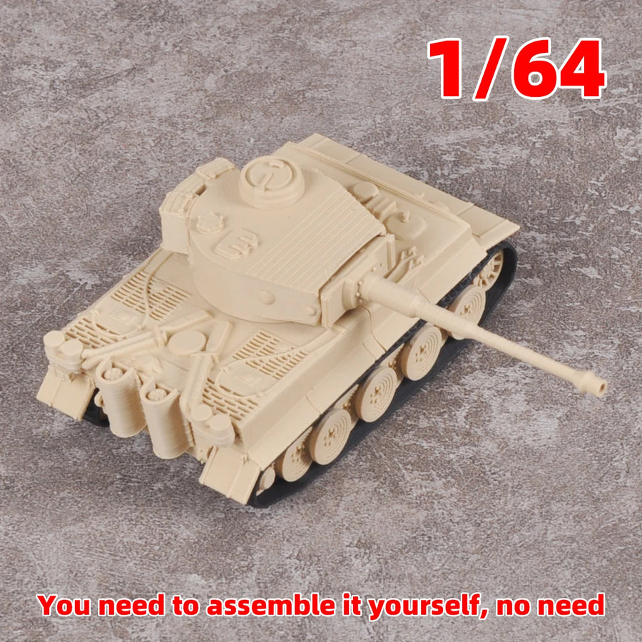 Assembly Scale Set Static Plastic Model Kit Germany Tiger 1 Tiger I Tank 1/64