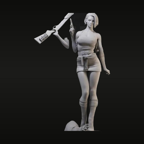 Sci-Fi Female Commando Bust with Rocket Launcher 1/24 Resin Kit
