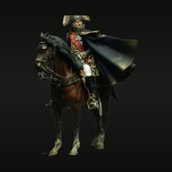 Marshal Augereau 1807 Napoleonic General on Horseback 1/32 Resin Figure Kit