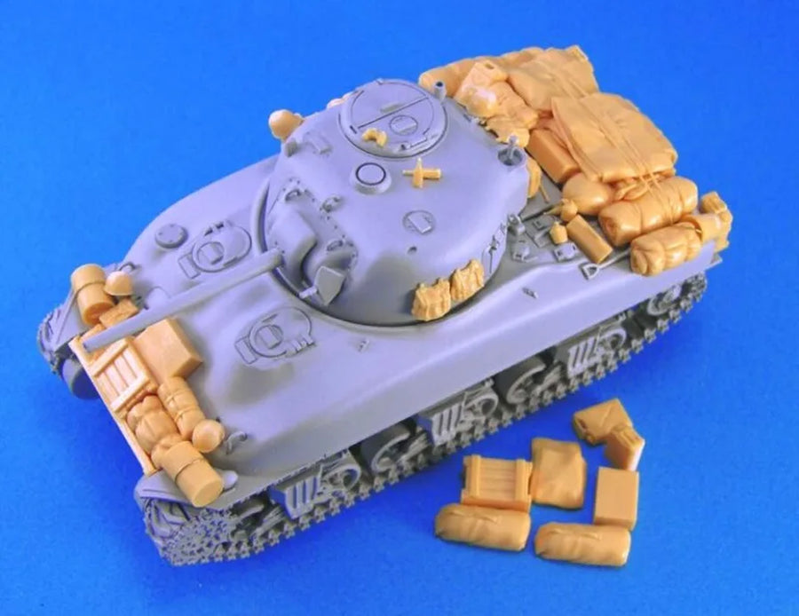 1/48 Scale Die-Cast Resin Model Assembled Kit M4A1 Stowage Set (No Tank) Unassembled and Unpainted