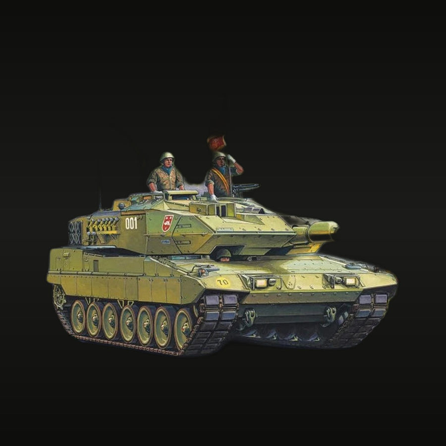 Modern Main Battle Tank Olive Green with Crew 1/35 Resin Vehicle Kit - unpainted resin model kit