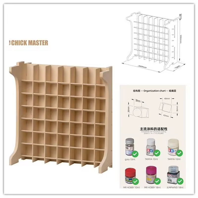 Model Tools Storage Rack Storage Box Wooden Box Hobby Making DIY Dspiae Model Tool Shelf