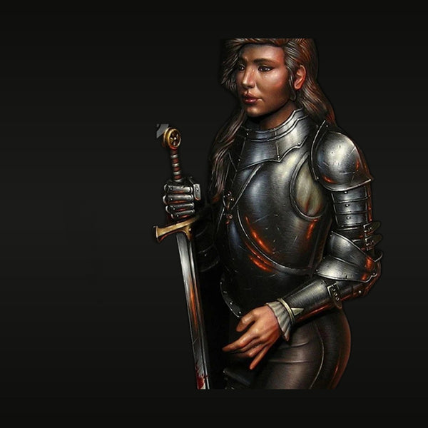 Medieval Female Knight with Longsword 1/12 Resin Bust Kit