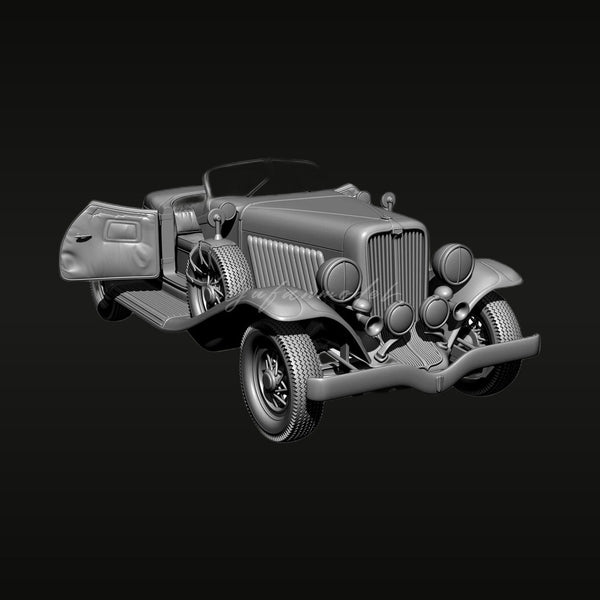 1930s Convertible Roadster with Open Doors 1/35 Resin Model Kit
