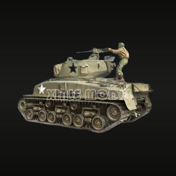 WWII US M4A1(76)W HVSS Sherman Tank 1/35 Resin Vehicle Kit