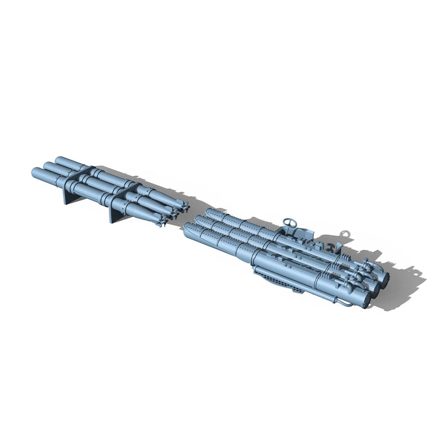 WWII Japanese Navy Mogami Cruiser Torpedo Launcher System 1/700 Resin Accessory Kit - unpainted resin model kit