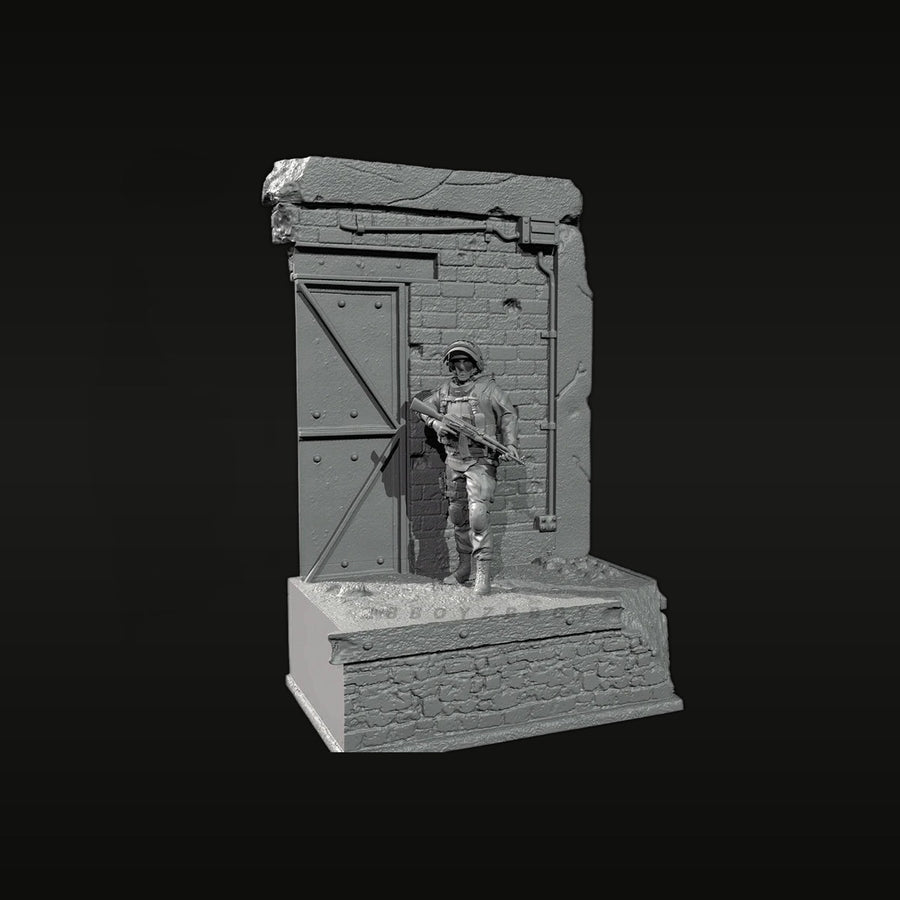 Modern Special Forces Operator with M4 Rifle 1/35 Resin Diorama Kit - unpainted resin model kit