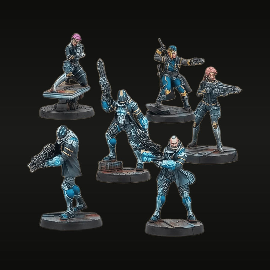 Sci-Fi Operatives Squad 6-Figure Set Painted 28mm Resin Kit - unpainted resin model kit