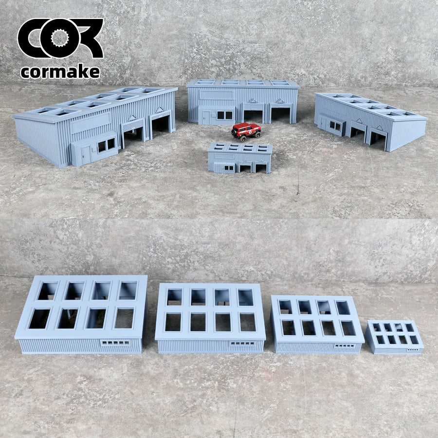 Assembly Architectural Sand Table Bungalow Garage Villa Office Building Railway Railroad Diorama Scale Model Kit 1/64/72/87/150