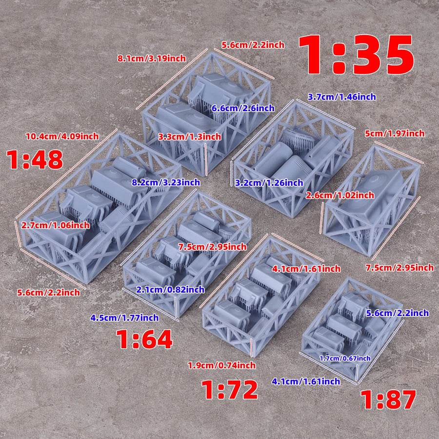 Air Conditioner Central Air Conditioning Air Cooler for House Factory Shop Sand Table Diorama Scale Model Kit 1/35/48/64/72/87