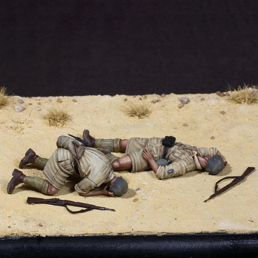 1/35 Resin Figure Unpainted Model Kit, Military Theme, WWII Soldiers, Unassembled and Unpainted GK