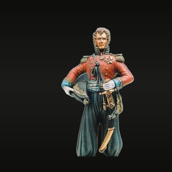 Napoleonic French Senior Officer with Bicorne and Sabre 54mm Resin Figure Kit