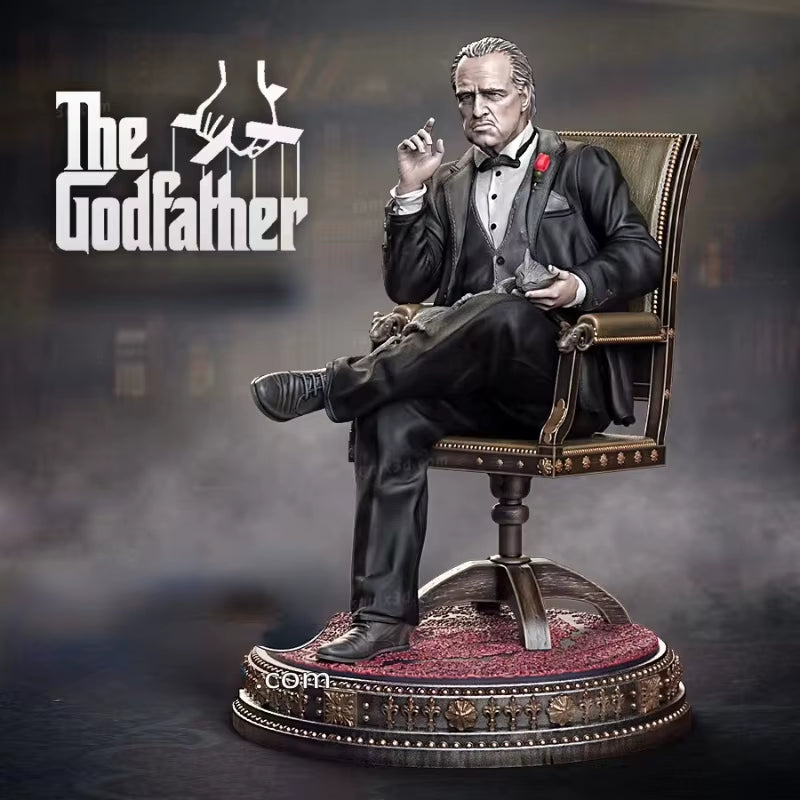 Seated Contemplative Man in High-Backed Chair 1/24 Resin Figure Kit - resin model view 2