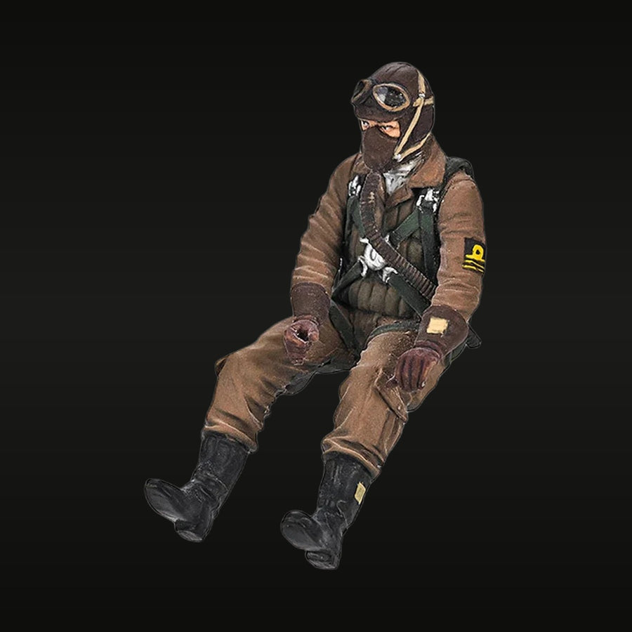 Steampunk Aviator Pilot with Goggles 1/32 Resin Figure — resin model kit, unassembled and unpainted