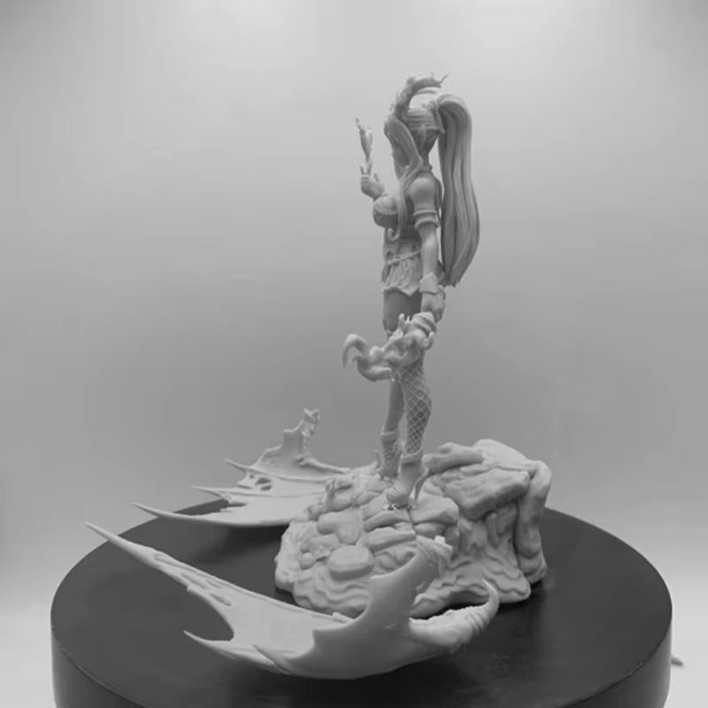 Hell Female Demon with Deck Miniature Hobby Toy Statue 1/24 Ratio High 115Mm Unassembled and Unpainted Free Shipping KM-027