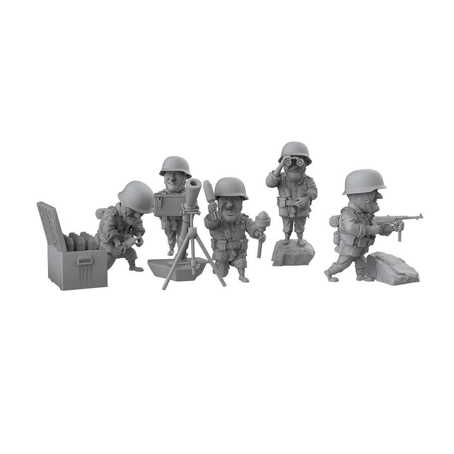 WWII American Artillery Gun Crew Five Figures 1/72 Resin Kit - resin model view 2