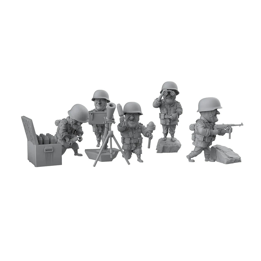 WWII American Artillery Gun Crew Five Figures 1/72 Resin Kit - unpainted resin model kit