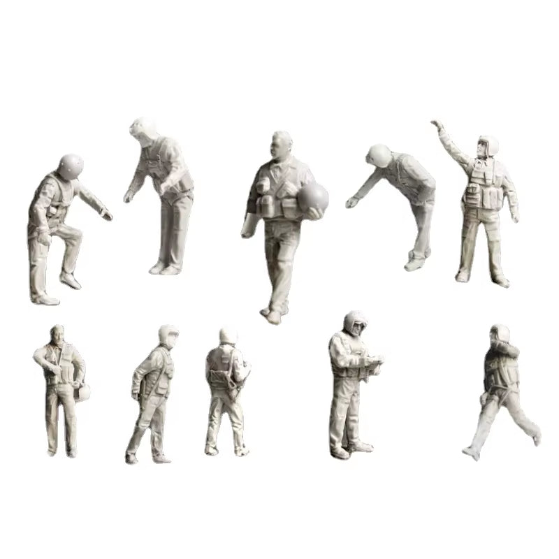 Modern Air Force Ground Crew Set 1/72 Resin Figure Kit - resin model view 2