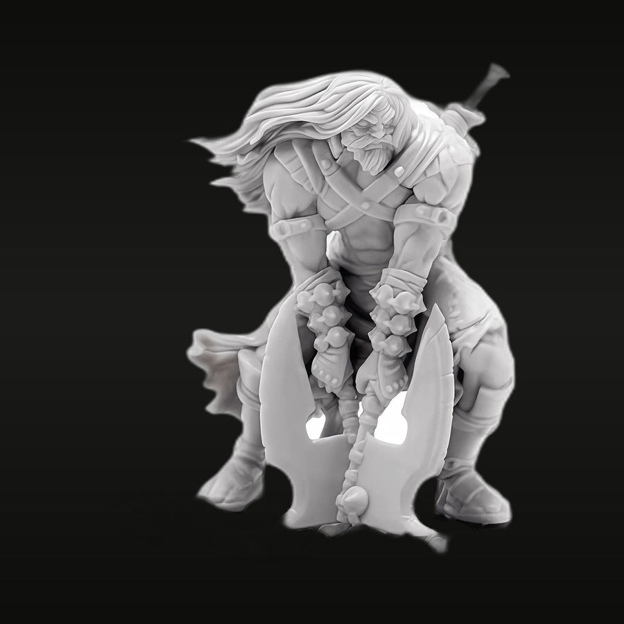 Martial God Warrior with Sword 38mm Resin Figure Kit - unpainted resin model kit