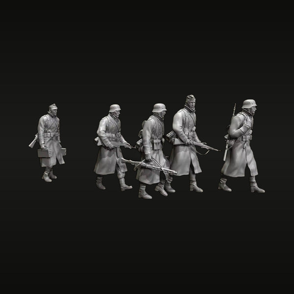 WWII German Infantry Squad Eastern Front 1941-43 50mm Resin Figures Set