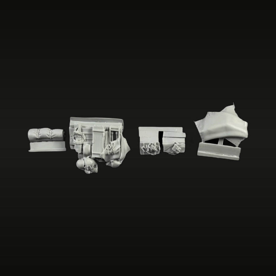 Tank Modification Detail Parts Sprue 1/35 Resin Kit - unpainted resin model kit