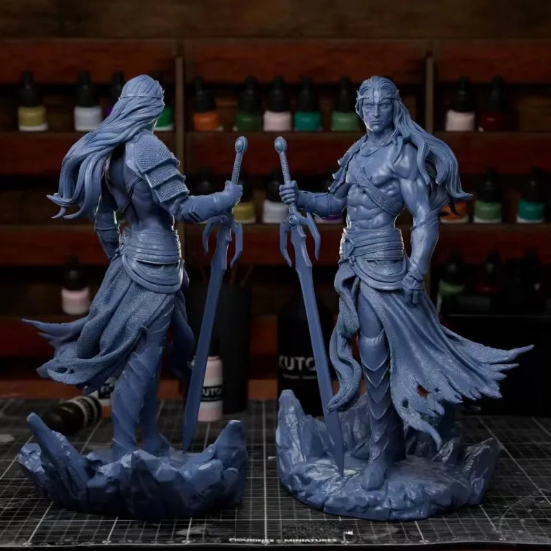 1/24 Scale Resin Soldier Figure Assembly Model Kit Warrior Elric of Melnibone Miniature Toy Unassembled and Unpainted